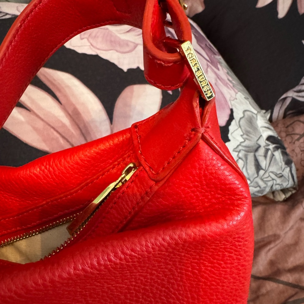 Tory Burch Red Leather Hobo Bag - Picture 3 of 15